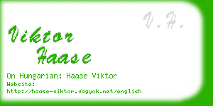 viktor haase business card